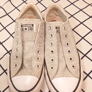 Converse All Star Gray Slip On Sneakers Sz 9